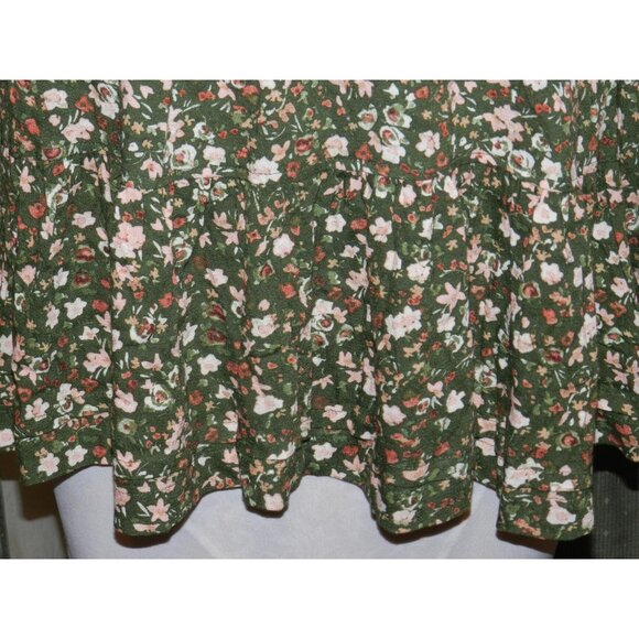 Time and Tru XL 16 / 18 stretch blend sage tiny floral pull over plus size women - Picture 5 of 7